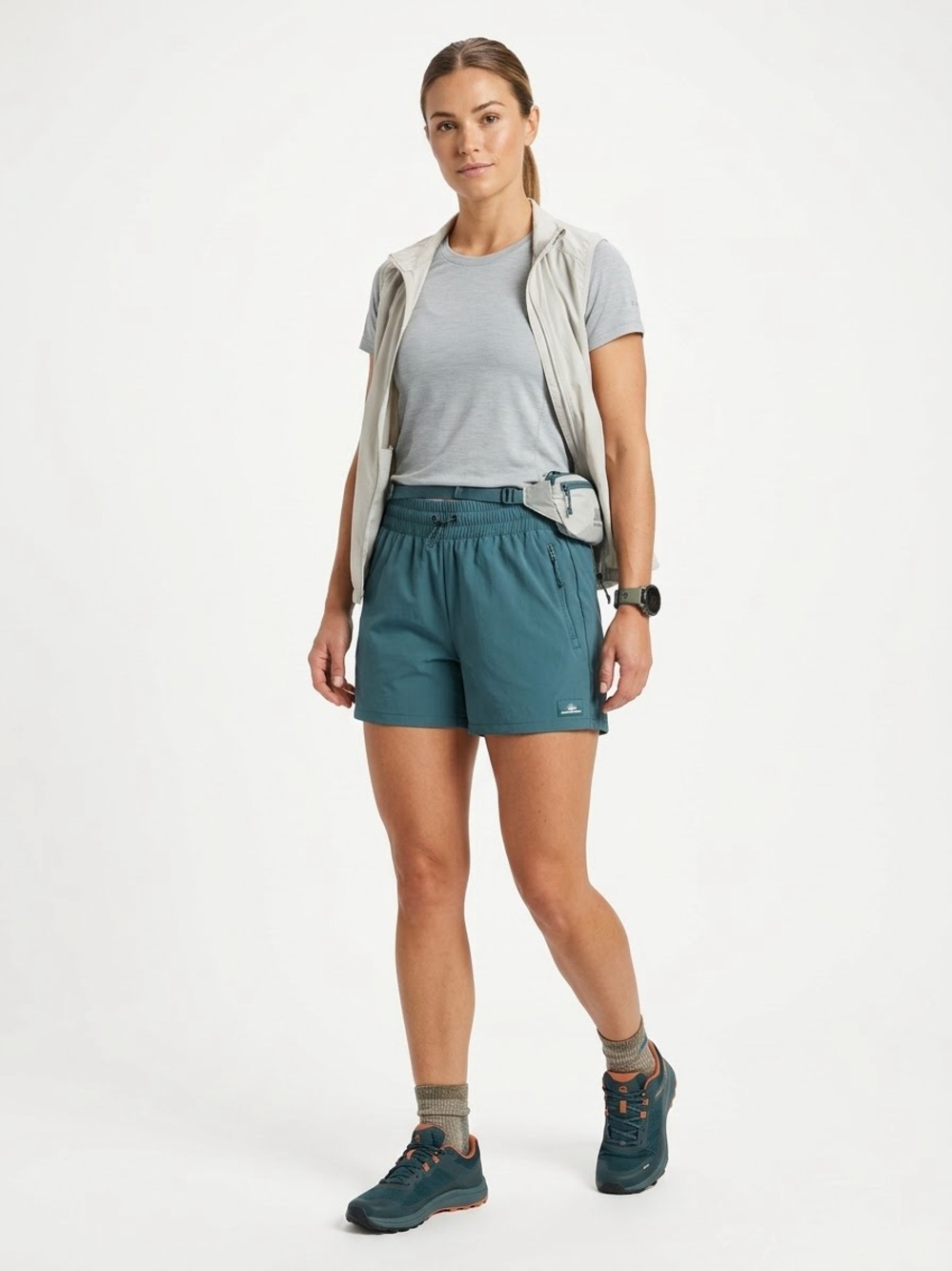 Beardedgoat Women’s Alpina High Rise Quick Dry Active Trail Short